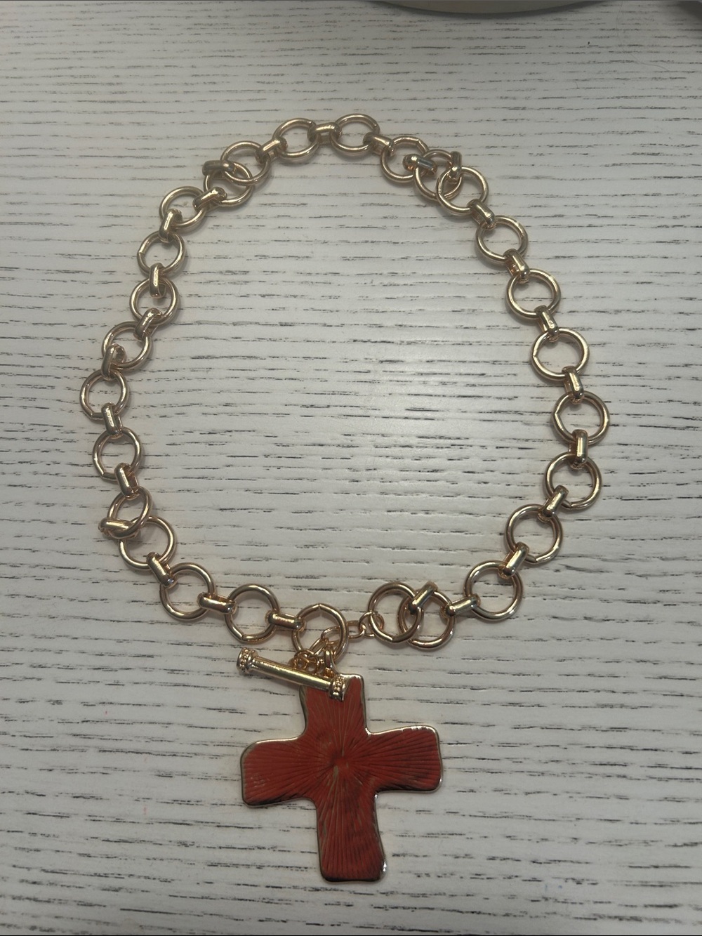 New! Gold Cross Chain Necklace 1003